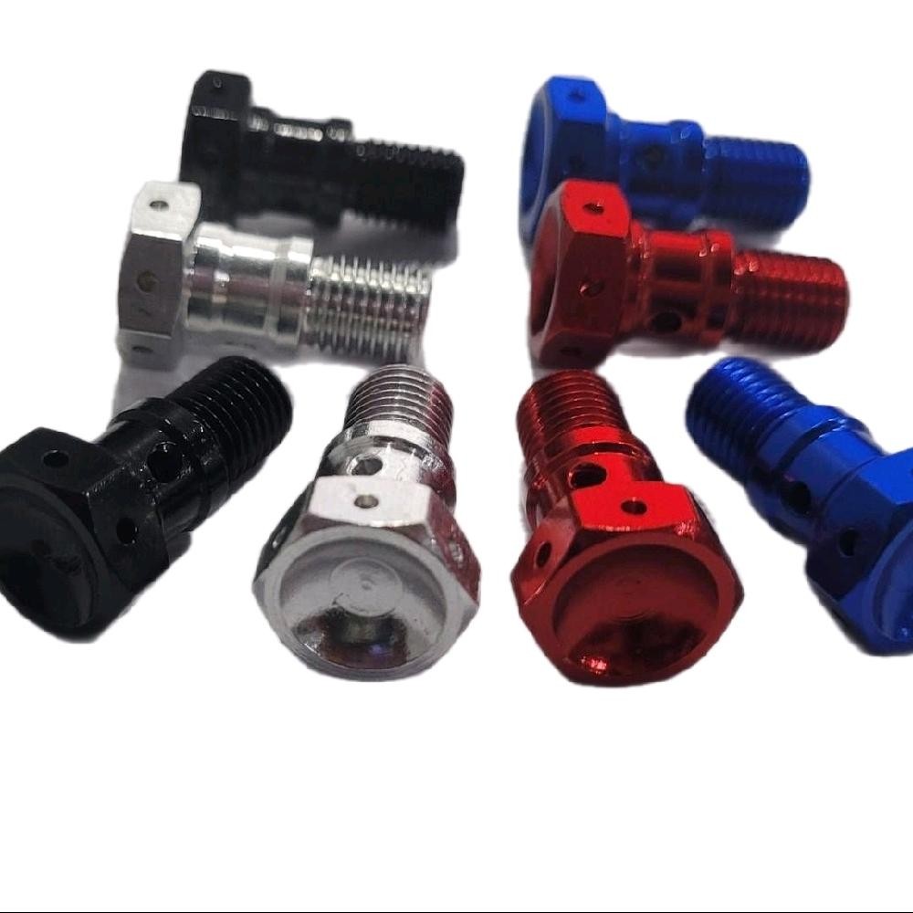 น๊อตน้ำมัน สำหรับปั้ม8.1 งานมิเนียม งานSC siam สีดำ-เงิน-แดง-น้ำเงิน ราคาต่อ1ตัว