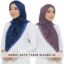 [Veil & Style hijab] Bawal cotton batu tabur 45"