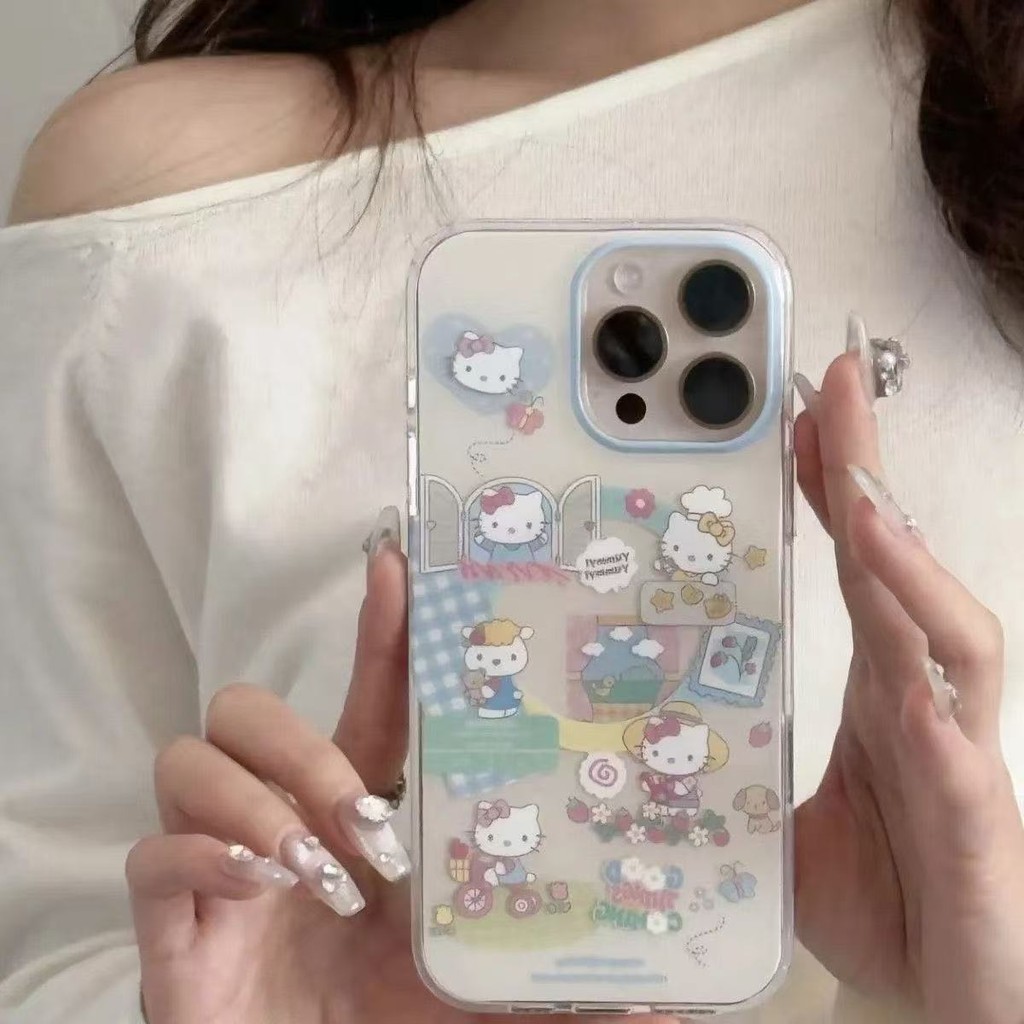 น่ารัก KT Cat Softcase Samsung รูปแบบโปร่งใส Anti-slip original A02 03S A04E A05S A06 A10S A11 12 13