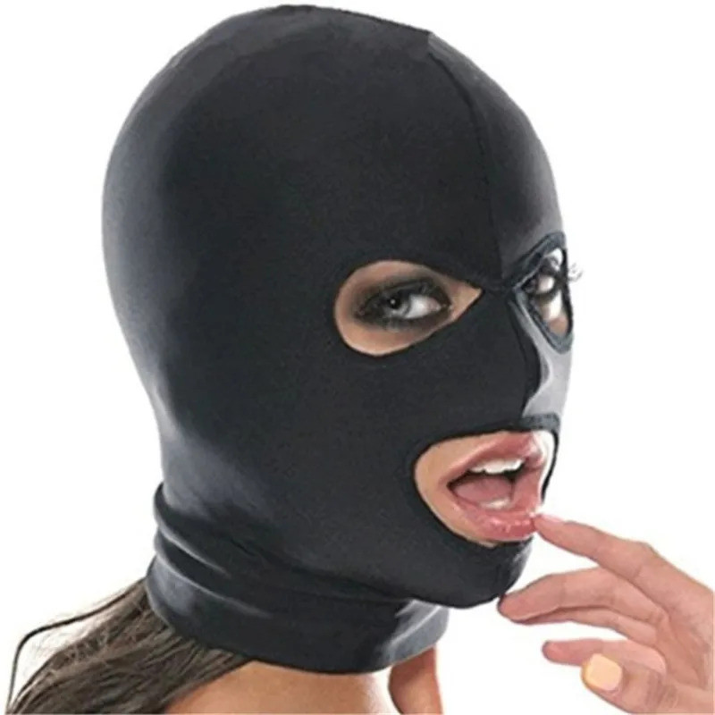 SX Mask Hood Sexy Toys Open Mouth Eye Bondage Party Mask Cosplay Slave Punish Headgear Adult Game BD