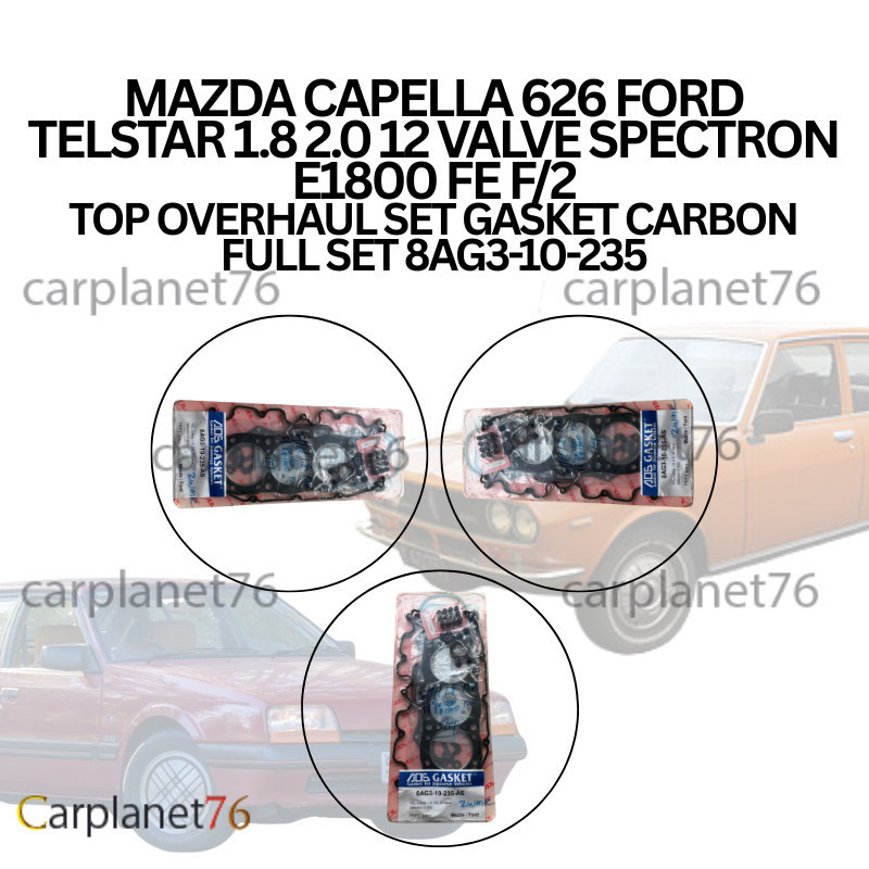 MAZDA CAPELLA 626 FORD TELSTAR 1.8 2.0 12 วาล์ว SPECTRON E1800 FE F2 TOP OVERHAUL ชุด GASKET CARBON 