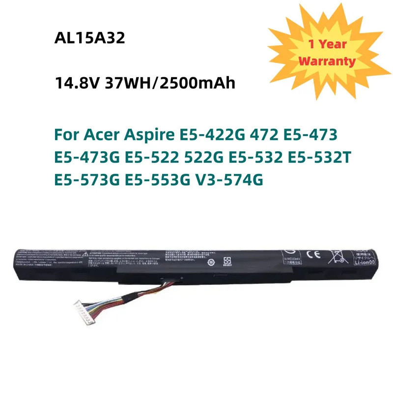 AL15A32 Laptop Battery For Acer Aspire E5-422G 472 E5-473 E5-473G E5-522 522G E5-532 E5-532T E5-573G
