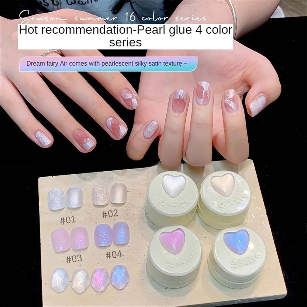 Annies Pearl Thread Nail Polish Glue Summer Whitening All-match Satin Thread Shaping Gel Nail Polish