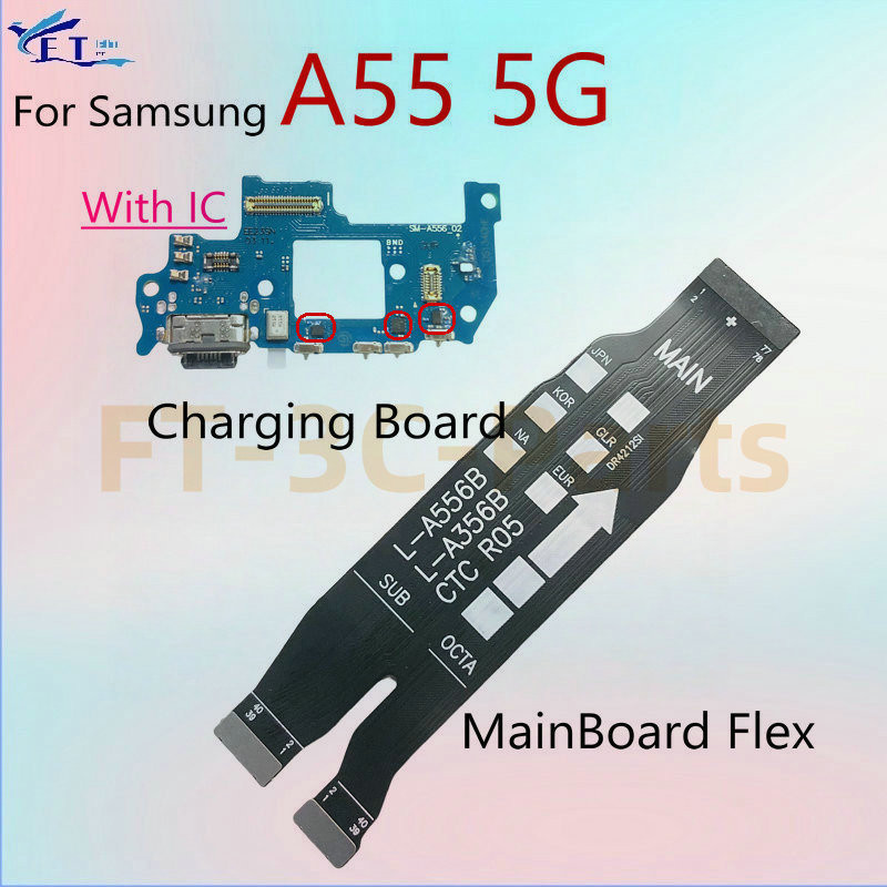 สําหรับ Samsung A55 5G ชาร์จ USB ชาร์จพอร์ตไมโครโฟน Dock Connector หลัก Flex Cable อะไหล่