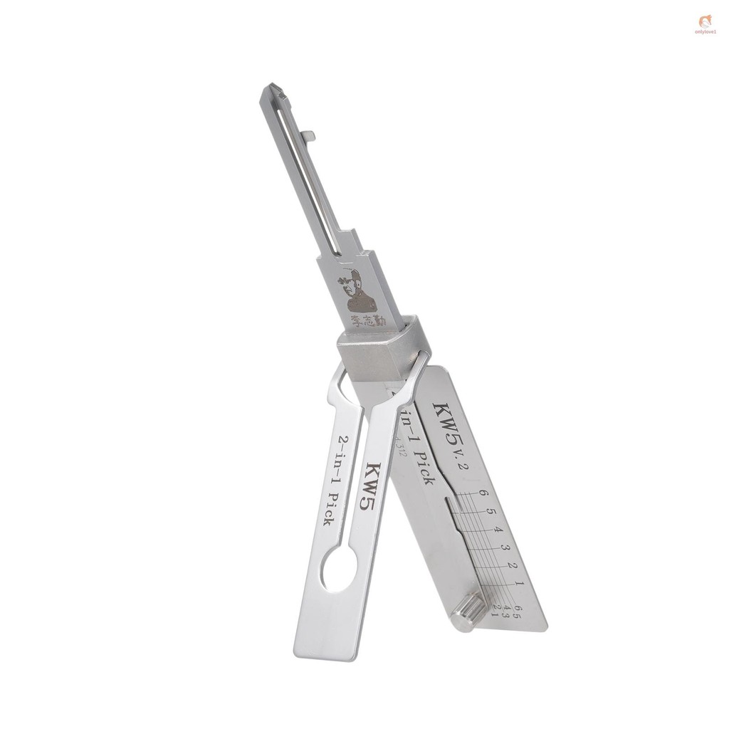 KW5 Lock Key Hook and Pick Set O-Ring Pick-up Kits สแตนเลส 2 In 1 ซ่อมบํารุงรักษาชุดเครื่องมือสําหรั