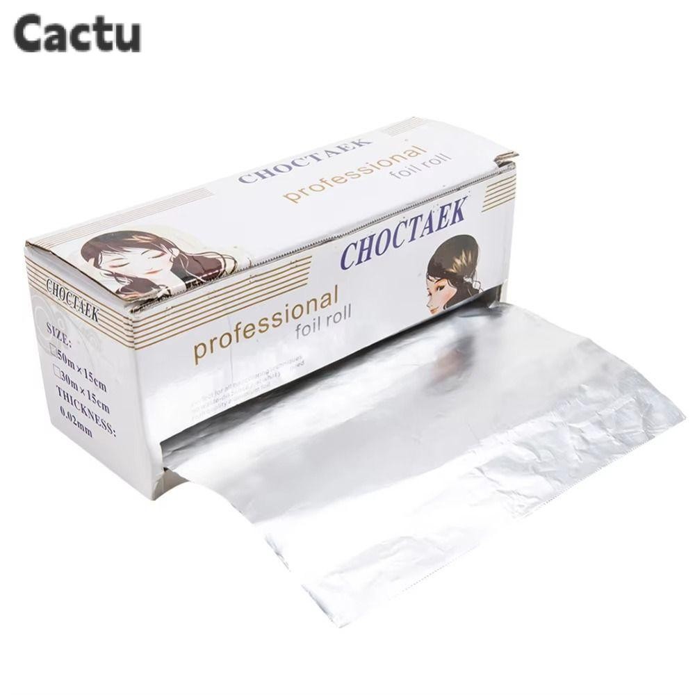 ม้วนฟอยล์ผม CACTU, อลูมิเนียมฟอยล์สําหรับร้านทําผมสีเงินแบบใช้แล้วทิ้ง, เครื่องมือไฮไลท์ผมขนาดใหญ่