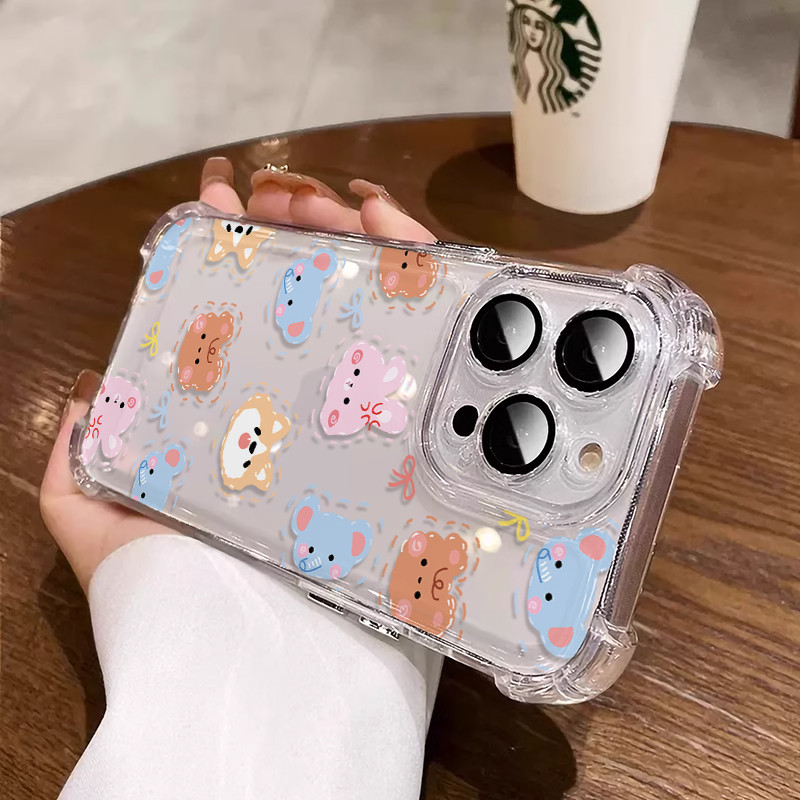 3 in1 สัตว์น่ารักสําหรับ Honor 400 Lite 400 PRO 100 PRO 200 300 PRO 300U เคสโทรศัพท์ Soft Anti fall กรณี - รูปที่ 2