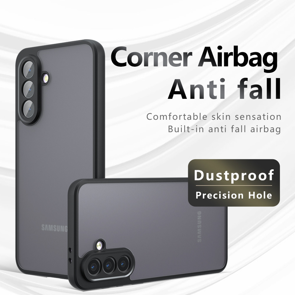 Matte ฝาหลังสําหรับ Samsung Galaxy A56 A36 A16 A26 5G เคสโทรศัพท์ถุงลมนิรภัย Super Protection Soft TPU + PC Clear