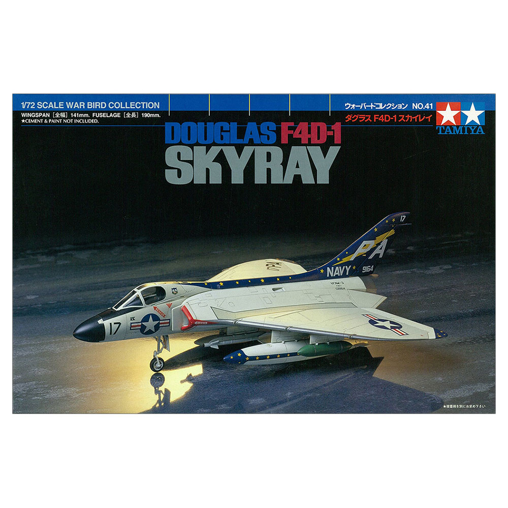 โมเดลเครื่องบิน ยังไม่ได้ประกอบทำสีทากาว 🧩 Tamiya 1/72 F4d-1 Skyray スカイレイ ใหม่