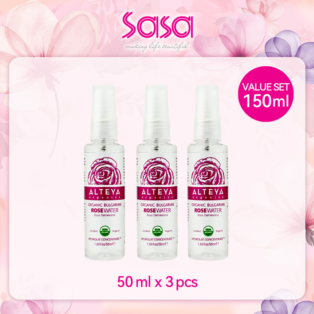 Alteya Organics Organic Bulgarian Rose Water Value Set (50ml x 3pcs)