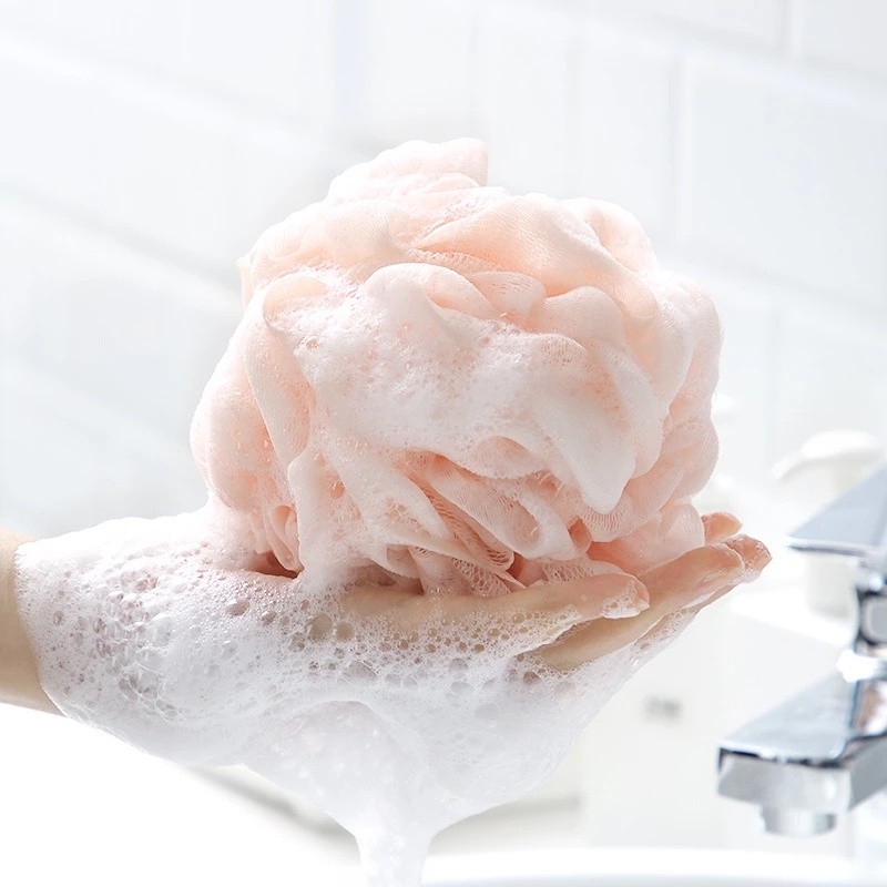 1/2/5 ชิ้นพร้อมสต็อกอาบน้ําฟองน้ํา Loofahs ตาข่าย Pouf Shower Ball ฟองน้ําอาบน้ํา - รูปที่ 3