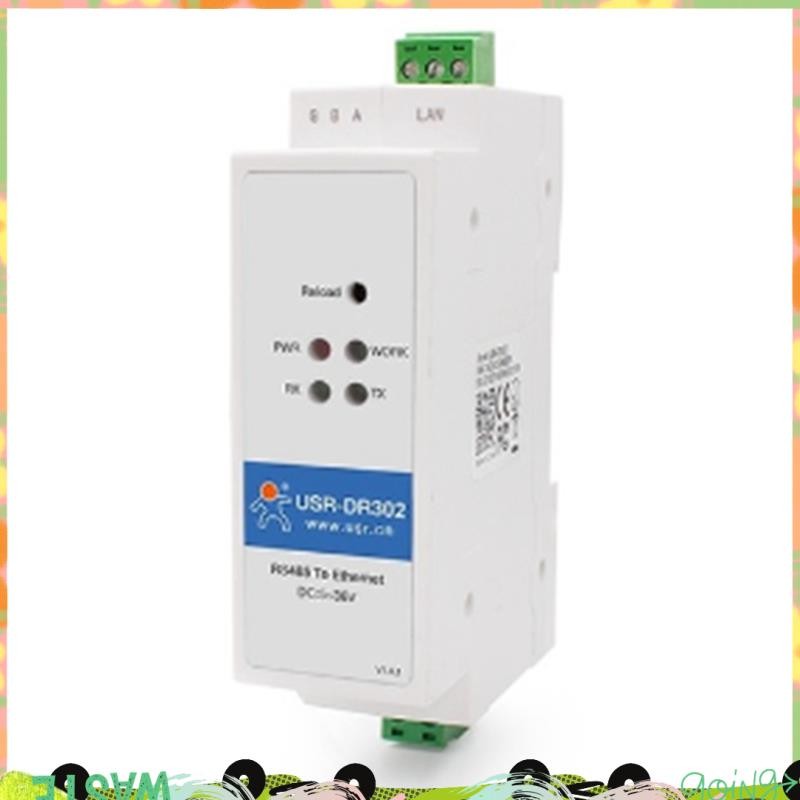 USR-DR302 Din Rail Serial RS485 ถึง Ethernet TCP IP Server โมดูล Ethernet Converter Modbus RTU ถึง M