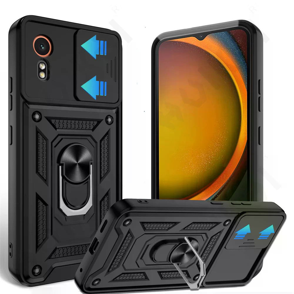 สําหรับ Samsung Galaxy XCover 7 Pro สําหรับ Galaxy XCover 7 ฝาครอบเลนส์กล้องโทรศัพท์แหวนขาตั้งเกราะห