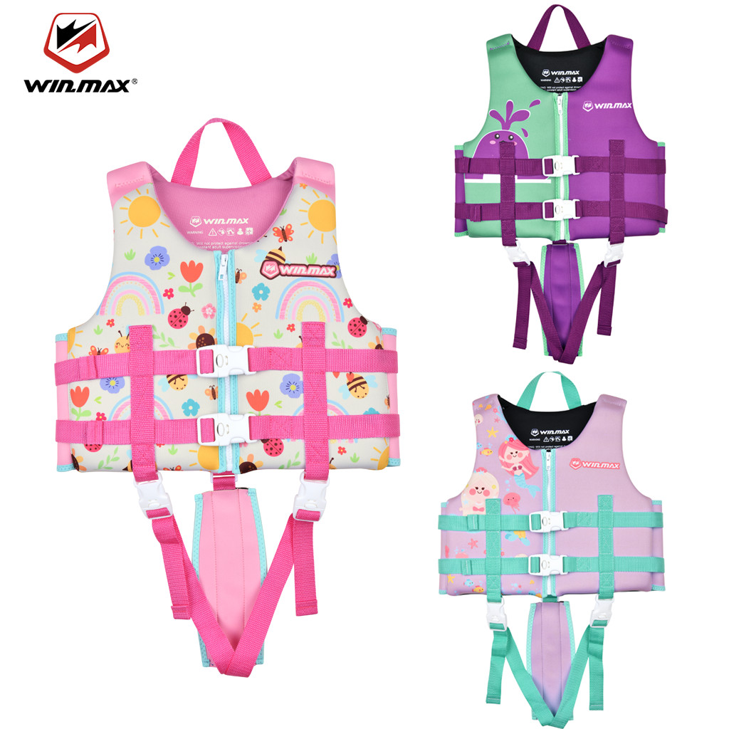 WINMAX Kids Life Jacket เสื้อแจ็คเก็ตนิรภัยพยุงตัวว่ายน้ํากลางแจ้งสไตล์เข็มขัด