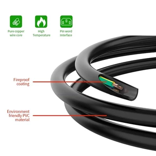 สายไฟ AC สาย AC Power สาย 3 รู สายไฟ 3รู สายกลม ความยาว 1.5 เมตร ขนาดสายไฟ 3x0.75mmAC A58 สำหรั