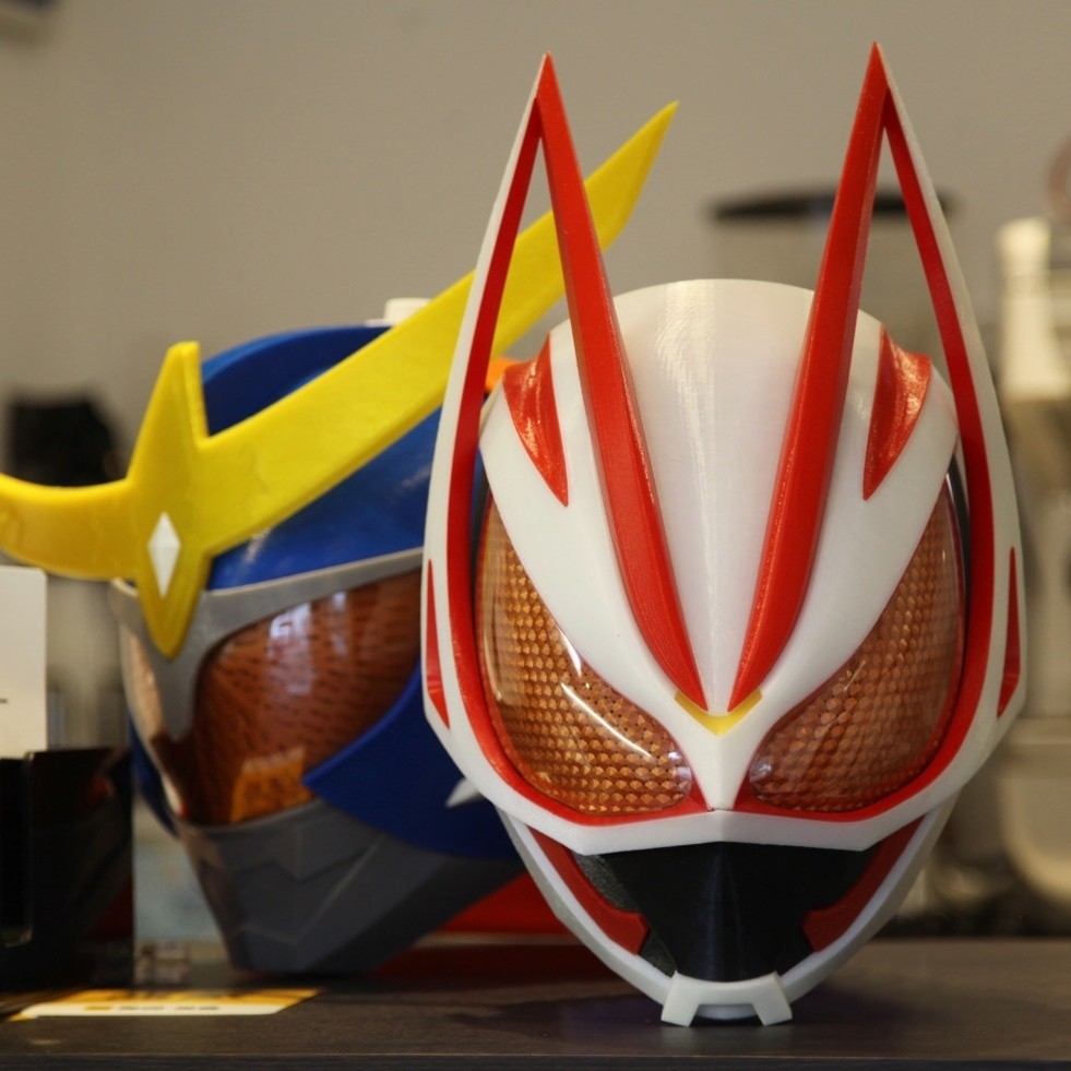 Kamen Rider Helmet หมวกกันน็อค Kamen Rider Extreme Fox 3d Printing สีขาว รุ่นมูลค่าสูง