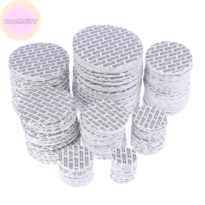 TRWITR 200 ชิ้น Self-กาวโฟมความดัน Sensitive Seal Lining Tamper ทนซีลสําหรับเครื่องสําอางค์ Jar ขวดหม้อ 20 มม.-82 มม.TH