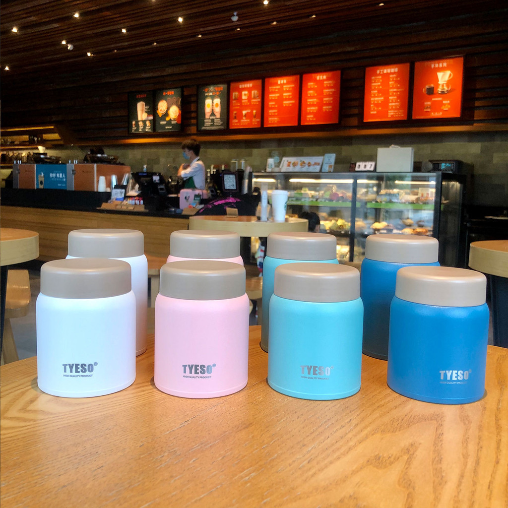 TYESO MINI 2ขนาด 220mlกับ280ml แก้วกระติกแบบพกพาขนาดเล็ก กระบอกน้ำขนาดเล็ก เก็บความร้อน เก็บความเย็น