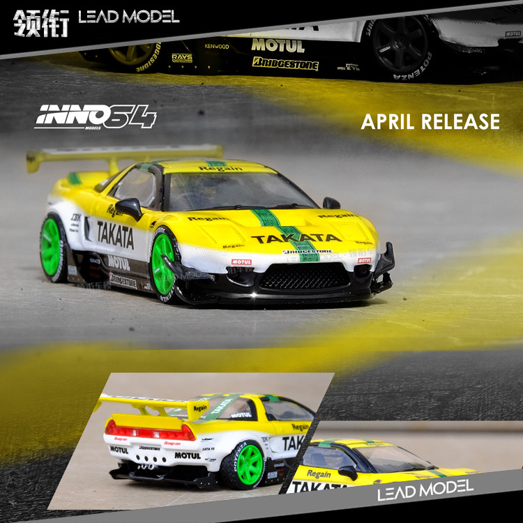 จัดส่งที่รวดเร็ว-พร้อมสต็อก|TAKATA NSX NA1 ROCKET BUNNY V2 AERO INNO 1/64 โมเดลรถ