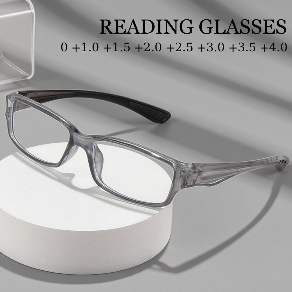คุณภาพ HD แว่นตาอ่านหนังสือกีฬาสําหรับผู้ชายผู้หญิง Retro Anti Blue Light คอมพิวเตอร์ GLasses แว่นตาสายตายาว Diopters 0 ถึง + 4.0