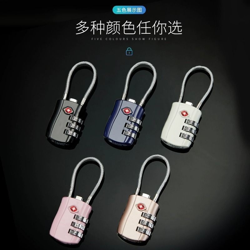 Overseas Customs ล็อค tsa Combination Lock รถเข็นกระเป๋าเดินทาง Anti-theft ล็อค Checked Customs ล็อค