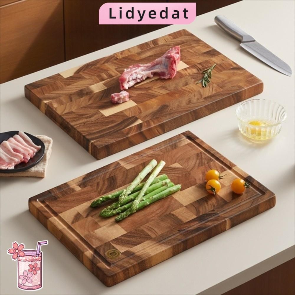 LIDYEDAT165 เขียงไม้, เขียงไม้เนื้อแข็ง Damp-proof, หนาสองด้าน Anti-mold เครื่องมือห้องครัวตัดผักในครัวเรือน