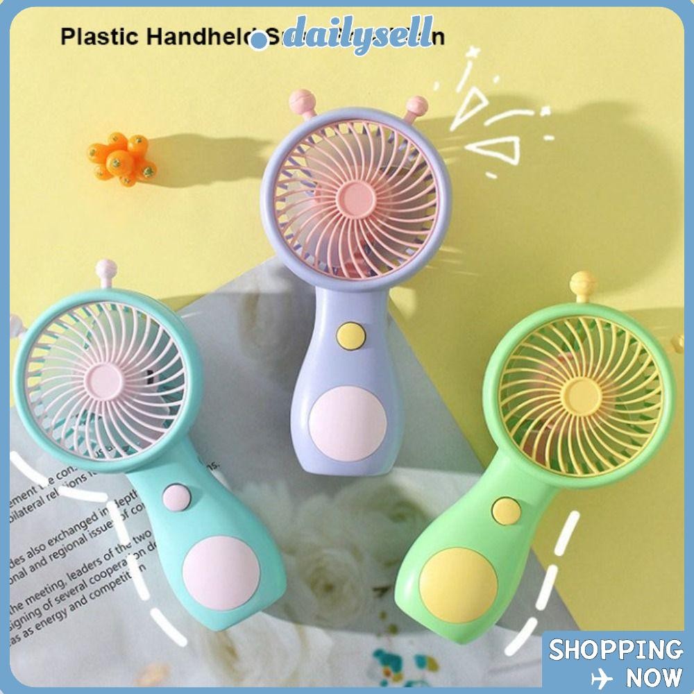 DAILY Summer Handheld Snail Small Fan, Mini Cute Cartoon Snail USB Charging Fan, Portable 7x3.8x14.2