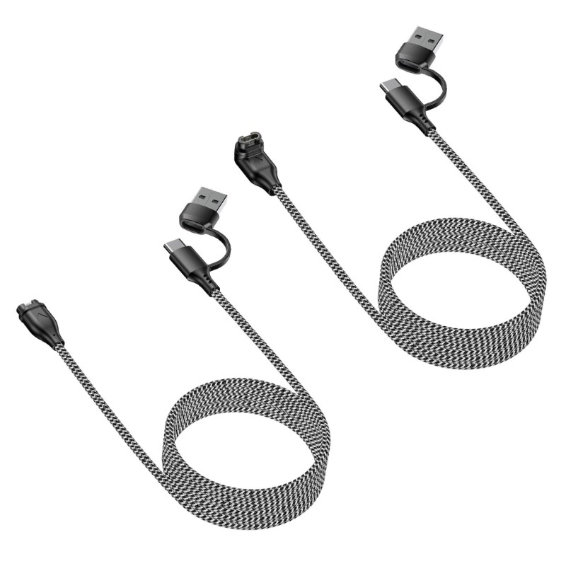 QUU สายไฟที่มีประสิทธิภาพ USB และ USB C Connectors สําหรับ 8 7 นาฬิกา Strong PVC Build