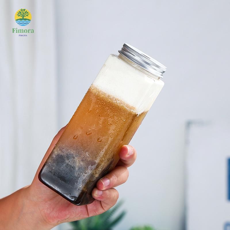 500มล น้ําผลไม้แบบพกพาขวดชาชงเย็นขวดเครื่องดื่มพลาสติกใสขวดชานมแบบใช้แล้วทิ้ง - รูปที่ 4