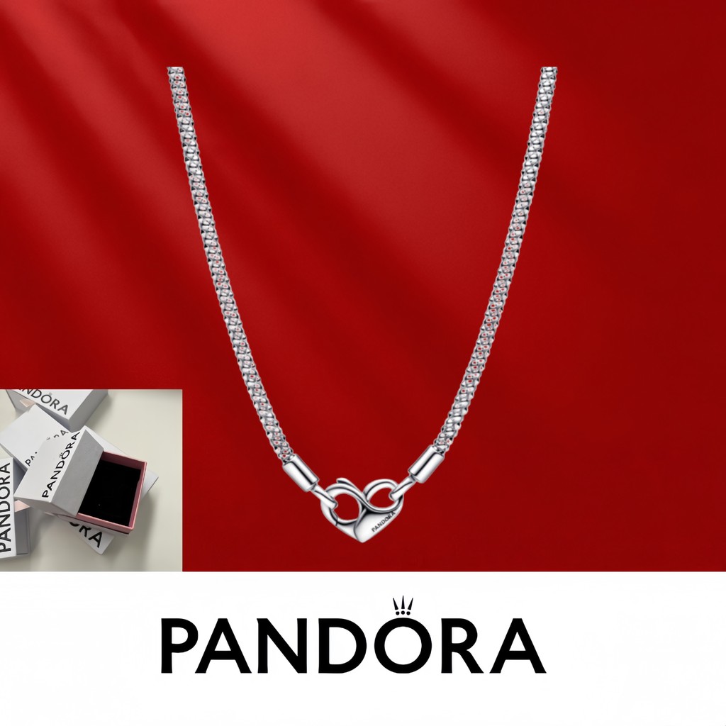 สร้อยคอโซ่ Pandora S925 เงินแท้ ประดับคำวิเศษ 392451CE00