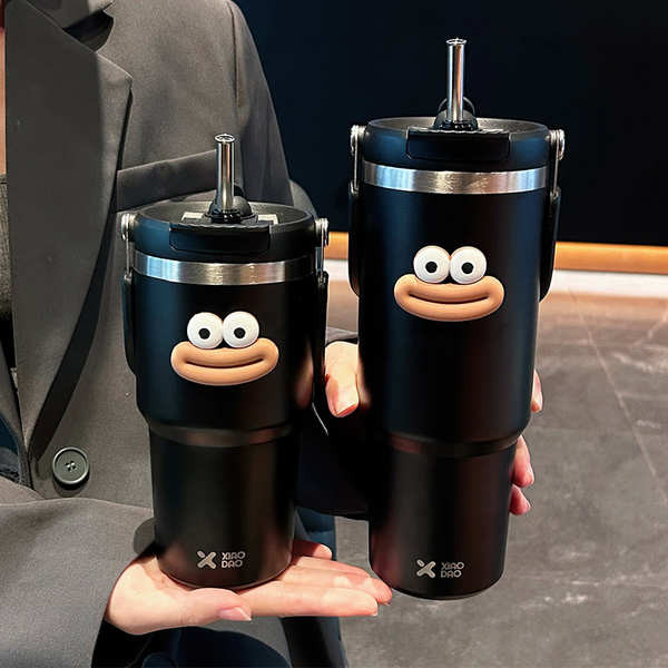 locknlock official ถ้วยน้ำร้อนและเย็น แก้วน้ำ ถ้วยน้ำแข็งในครัวเรือนแบบพกพาเครื่องดื่มคู่ความจุขนาดใ