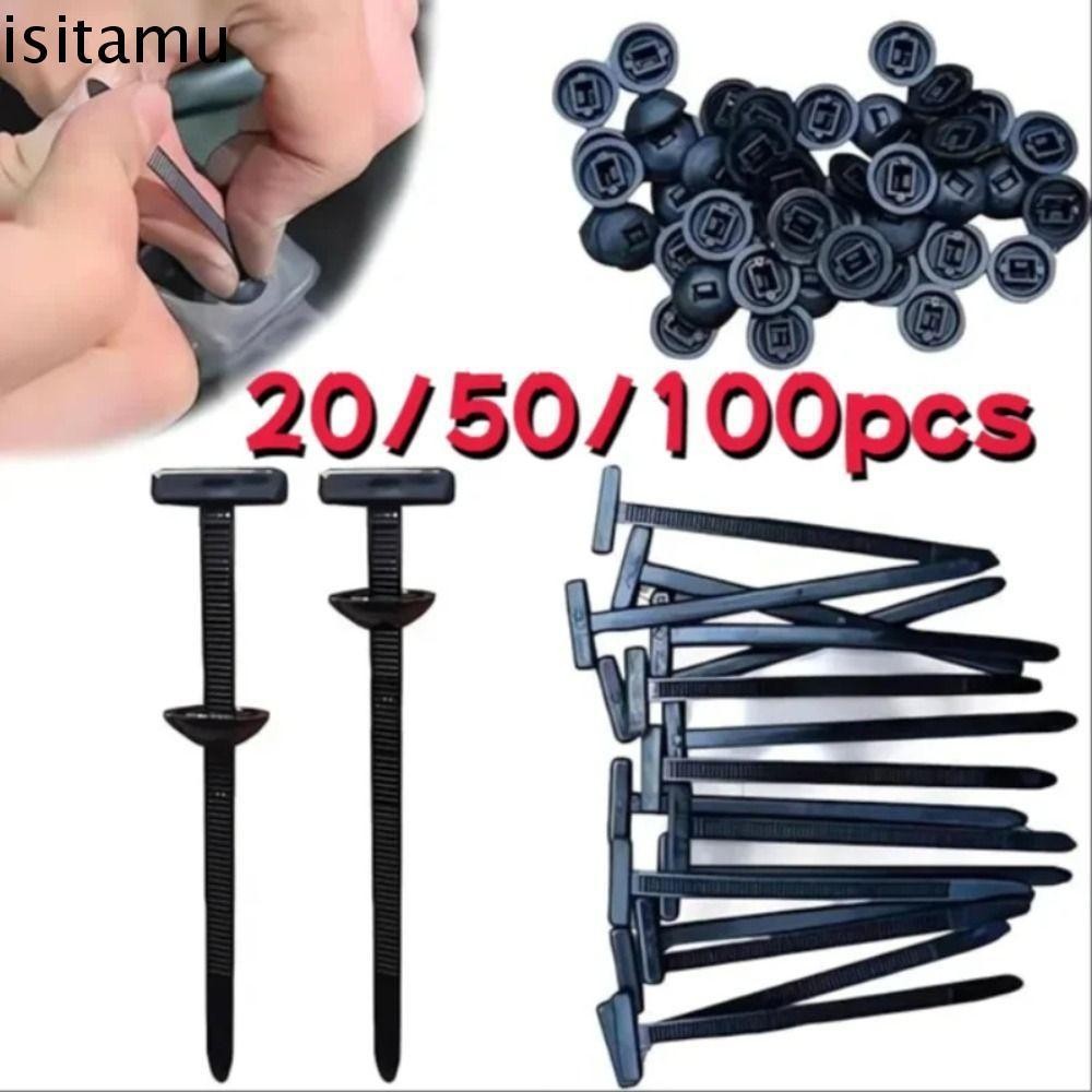 ISITAFT 20/50/100 ชิ้นไนลอน Universal Cable Tie Buckle, สวมใส่ทนทาน Self-locking Zip Ties, น้ําหนักเบาปรับสายพลาสติกแบบพกพา Clamp Workshop ใช้