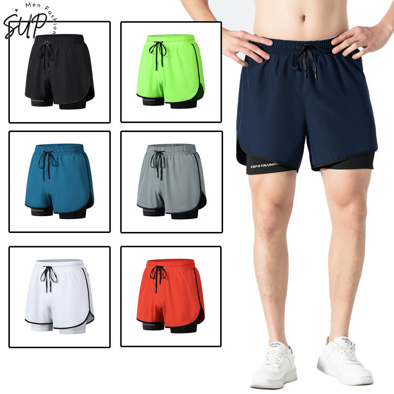 กางเกงกีฬาขาสั้น Unisex M-5XL แห้งไว ยืดหยุ่น สวมใส่ได้หลายโอกาส เช่น การว่ายน้ำ วิ่ง และออกกำลังกายที่บ้าน