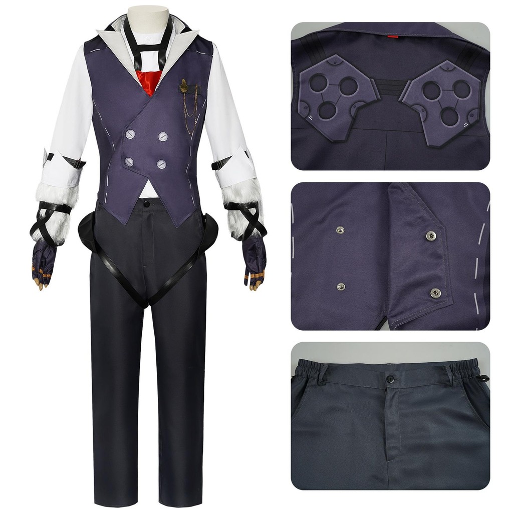 Von Lycaon ZZZ ชุดคอสเพลย์ Amine จาก Zenless Zone Zero สำหรับปาร์ตี้และHALOWEEN