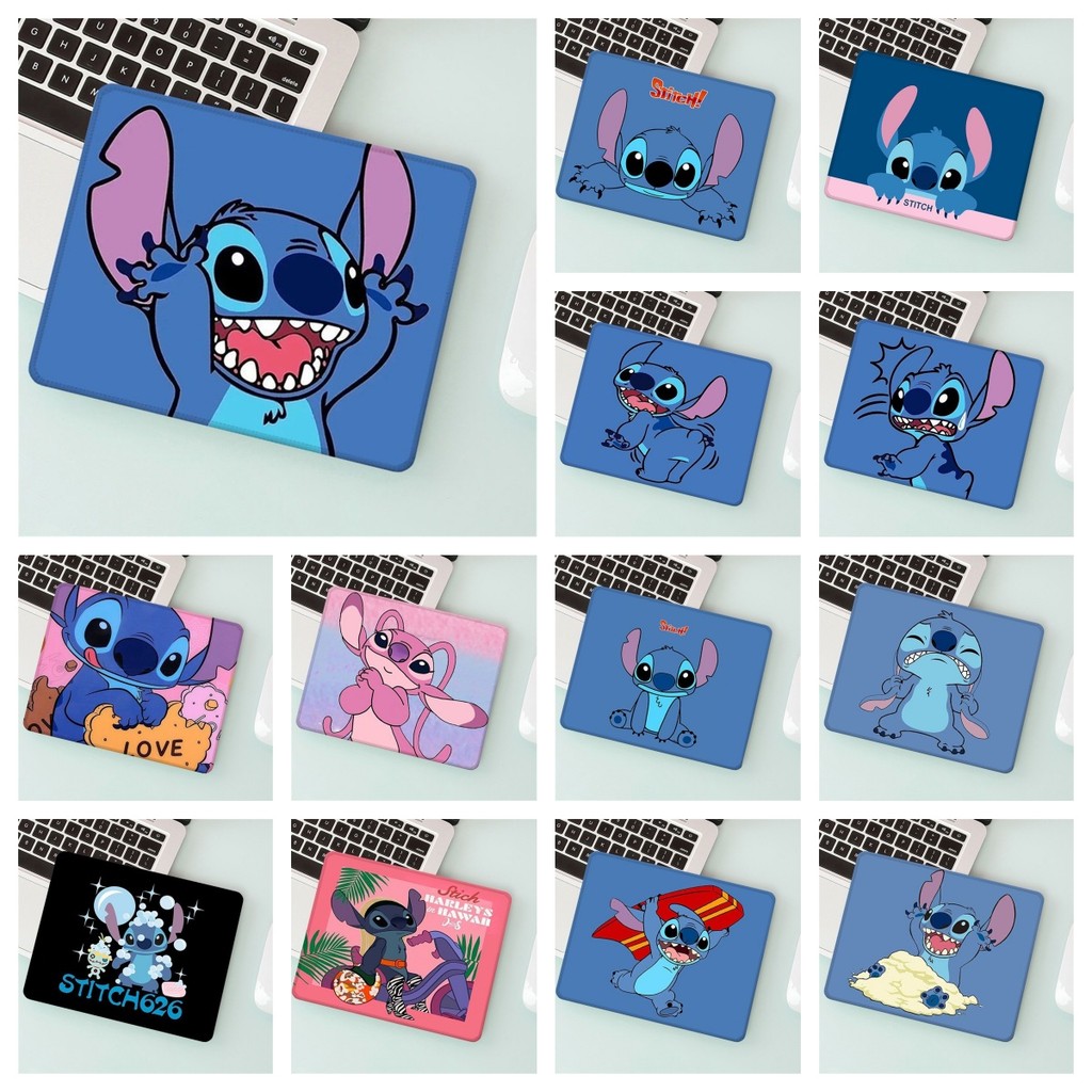 น่ารักการ์ตูน Stitch Gaming Mousepad24 ซม.* 20 ซม.รูปแบบประณีตสํานักงานขนาดเล็ก Soft และ Smooth แผ่นรองเมาส์เกม