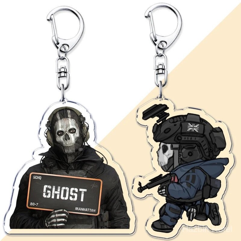 ร้อนเกมทหาร Ghost Chibis พวงกุญแจสําหรับอุปกรณ์เสริม Cod ทหารสบู่ Simon Riley พวงกุญแจเครื่องประดับแฟน Gamer Gaming ของขวัญ