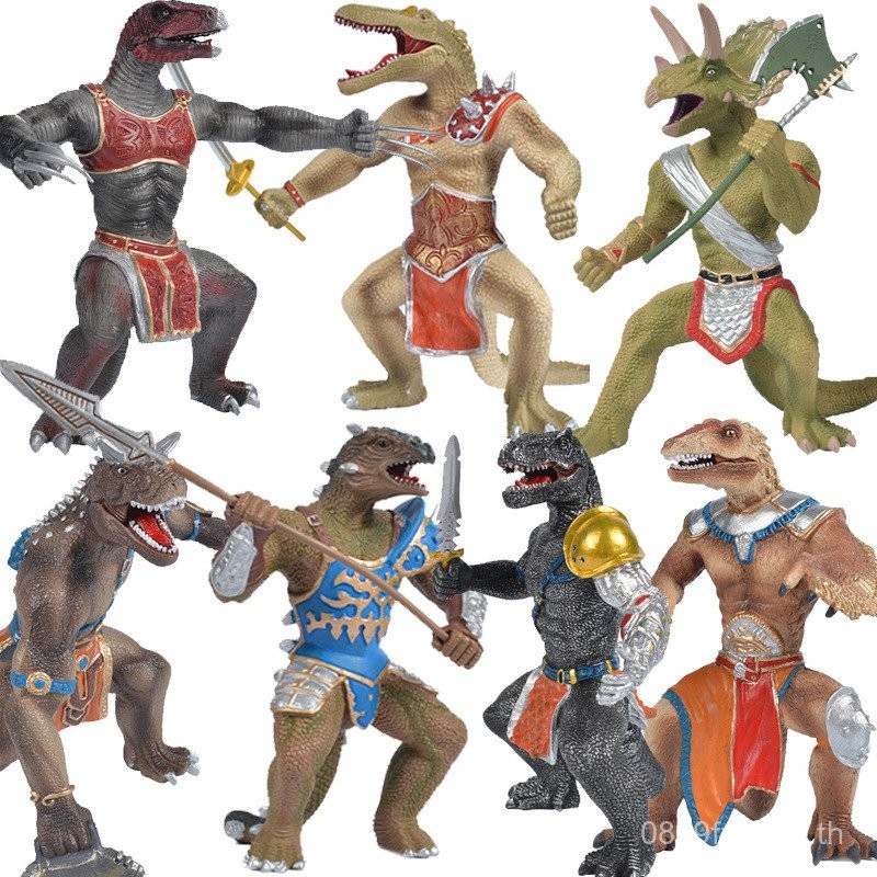 Ji Tyrannosaurus Zhu Luo เรือชิ้นเดียวอาวุธทํามือไดโนเสาร์สไตล์ใหม่รุ่นนักรบไดโนเสาร์รุ่นของแท้ D857