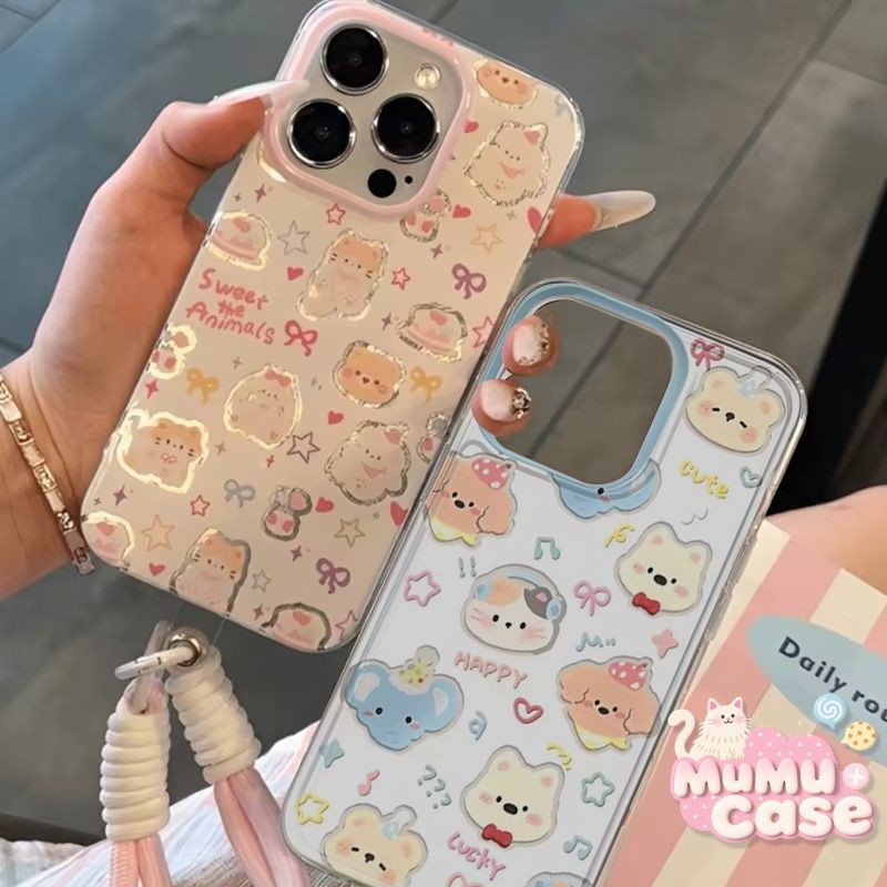 ลูกแมวลูกสุนัขน่ารักคู่นุ่มเคส Samsung A54 A05 A06 A14 A25 A05s A02s A15 A34 A04E A32 A55 A51 A50s A50 A03s A11 A21s A23 - รูปที่ 7