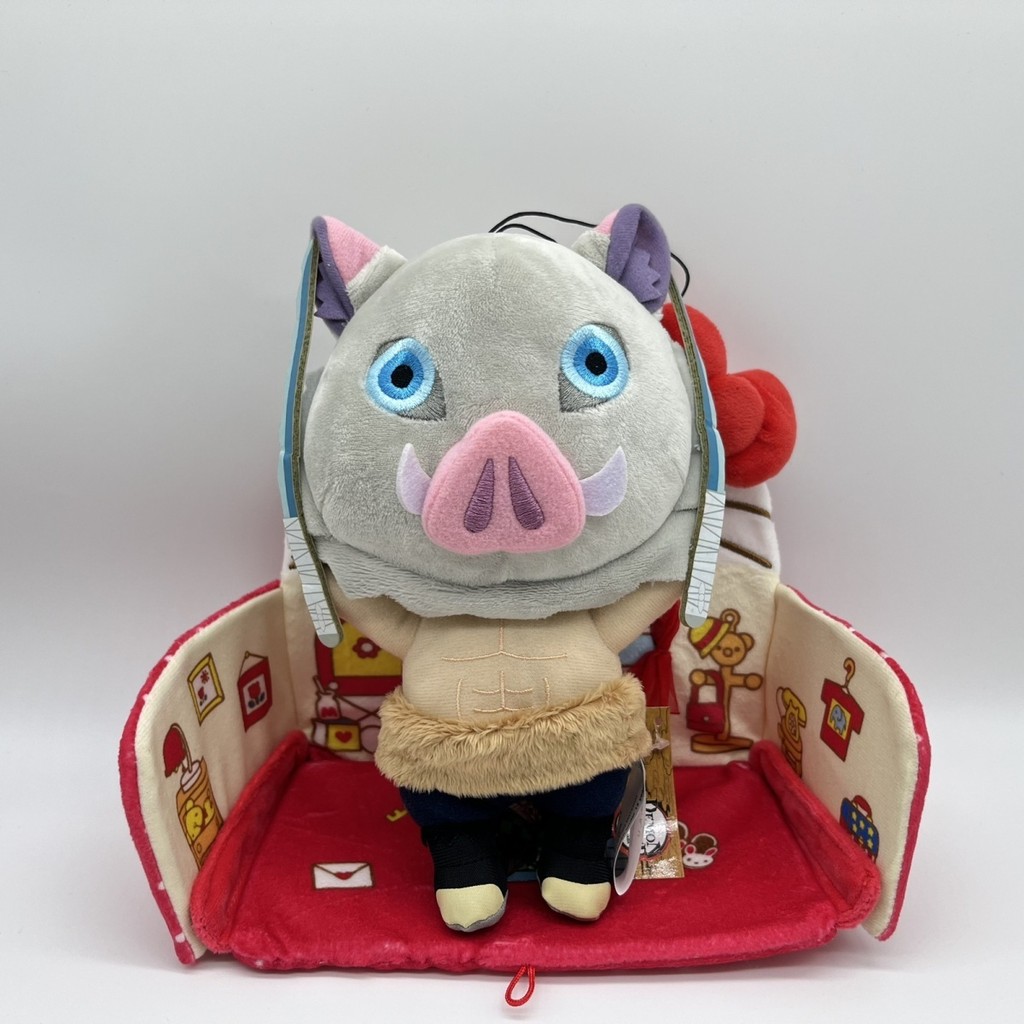 Hitani Demon Slayer Inosuke Mouth Flat Plush ตุ๊กตาตุ๊กตาจี้ใหญ่