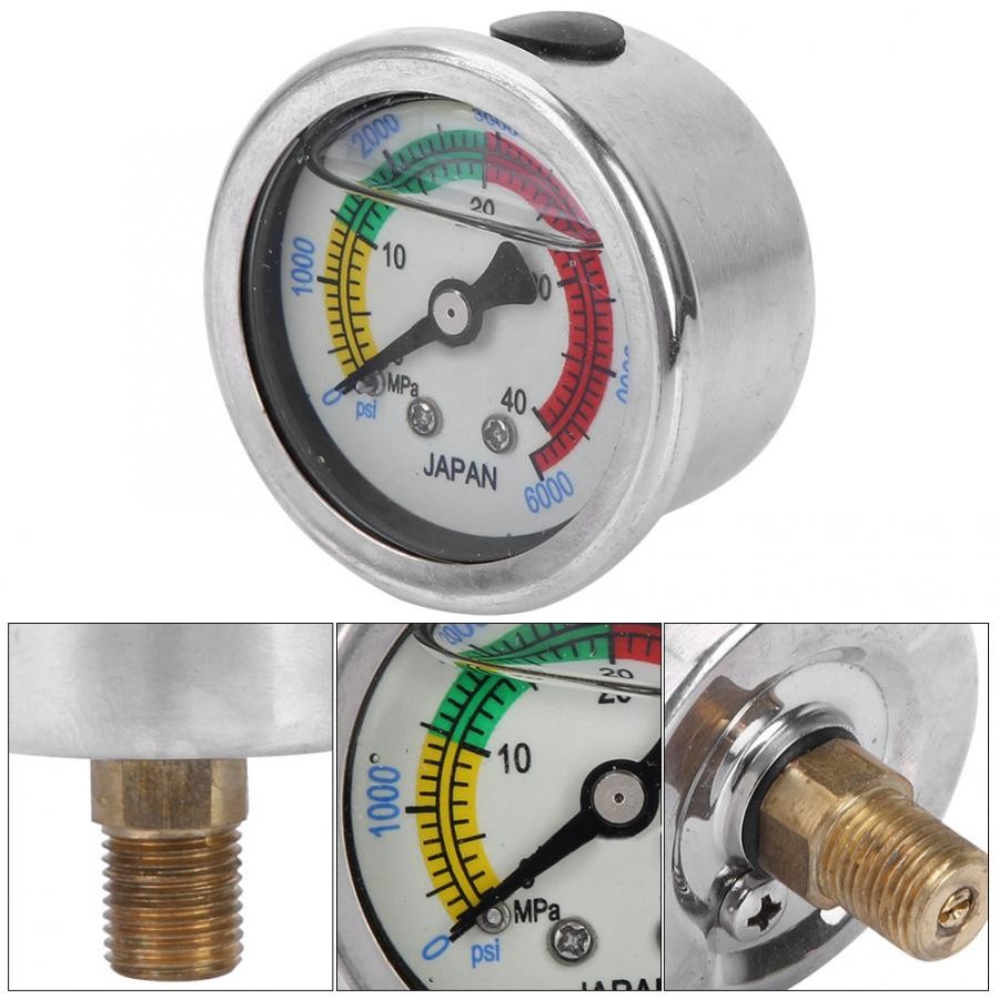 เกจวัดความดัน PCP 6000PSI 40Mpa สำหรับปั๊มลม M10*1 วัดความดันสูง น้ำมัน ราคา ถูกที่สุด ดีลบีเคเค