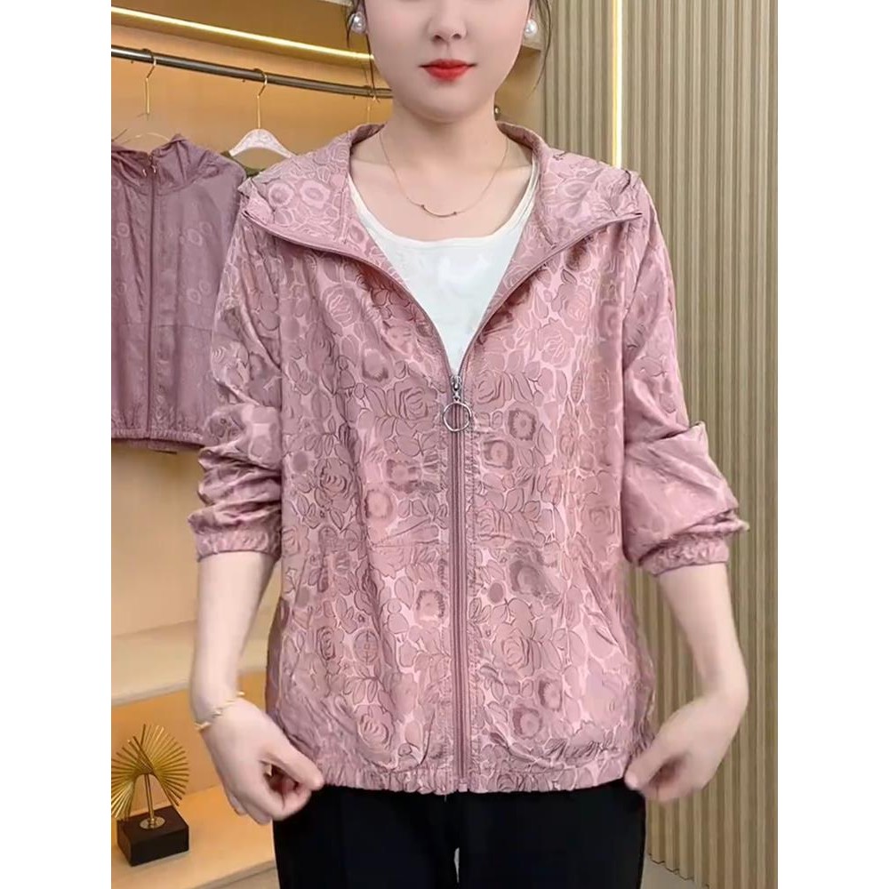เสื้อกันแดดน้ำหนักเบาสำหรับวัยกลางคนและผู้สูงอายุ แบบแขนยาวคลุมได้ทั่วถึง