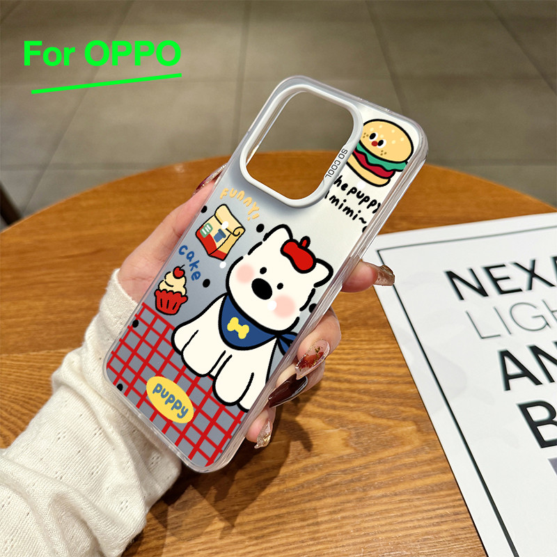 สำหรับ เคสโทรศัพท์ OPPO A3 A3X A60 5G A9 A18 หมาและเค้ก A38 A15 A15s A60 A35 A17 A17K A79 5G OPPOA57 4G A55 A77 A77S4G - รูปที่ 3