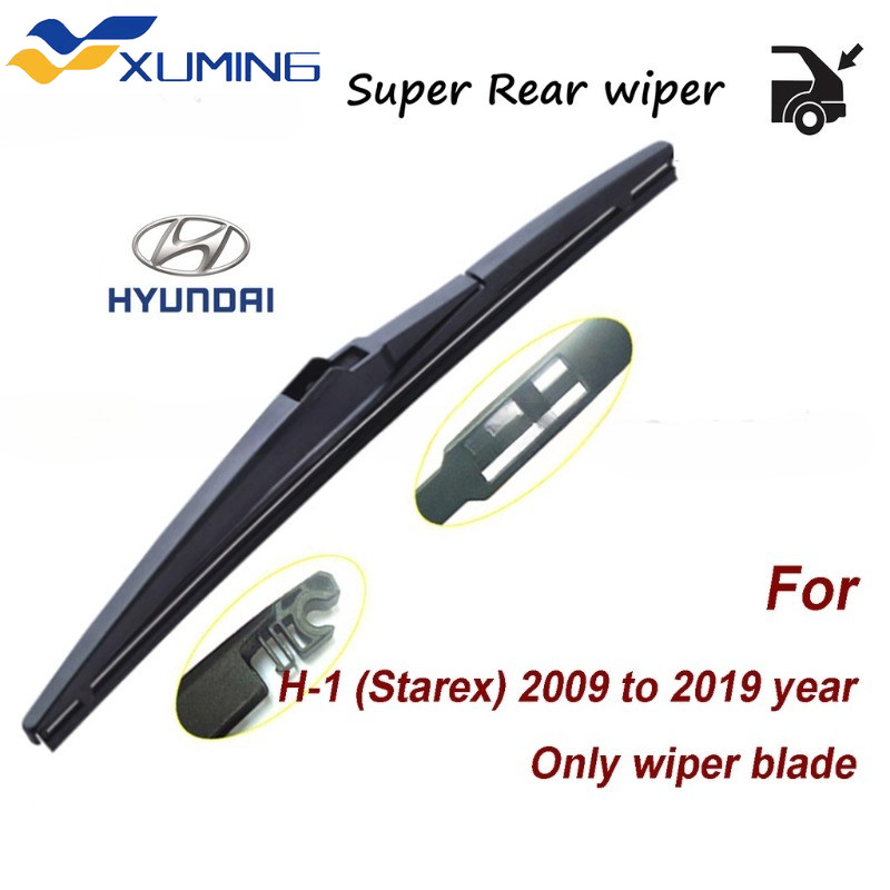 Xm สําหรับ Hyundai H-1 (Starex) 16A ใบปัดน้ําฝนด้านหลังสําหรับ 2009 ถึง 2019 ปี H1 ที่ปัดน้ําฝนกระจกด้านหลังรถยนต์ (ยาง + กรอบ)