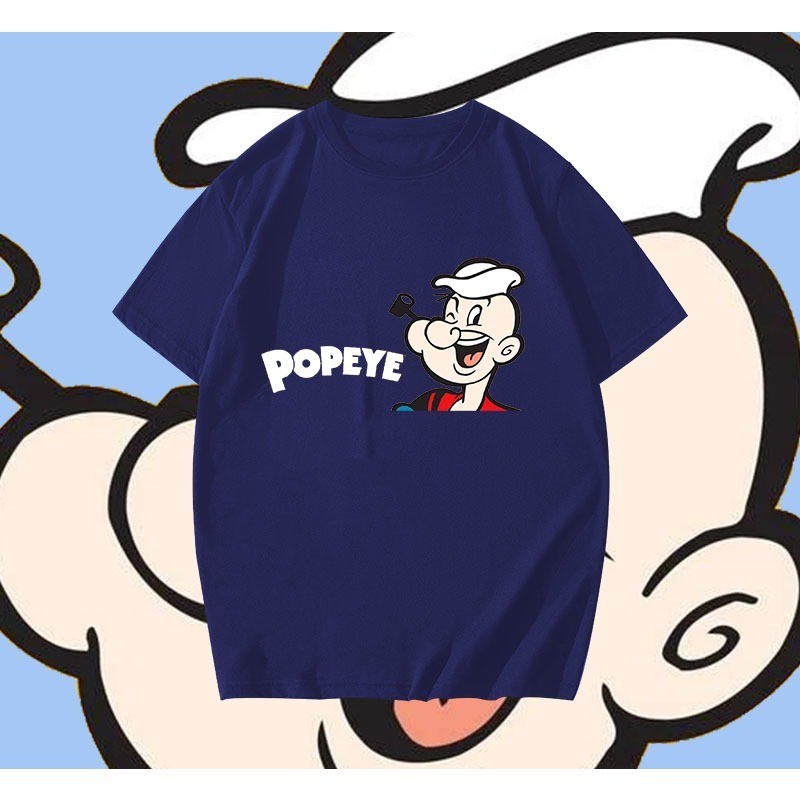 ❤️พร้อมส่งเสื้อยืดผ้าฝ้ายพิมพ์ลายผ้าฝ้าย 100% ป๊อปอาย เยาวชน Popeye The Sailorman T-Shirt  Popeye _0