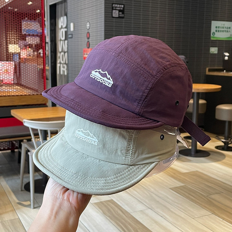 คุณภาพสูงสไตล์คู่สั้น Brim Quick-Drying เบสบอลหมวกผู้หญิง Soft Brim ห้าชิ้น Sun หมวกกลางแจ้งบางสไตล์ Peaked หมวกผู้ชาย
