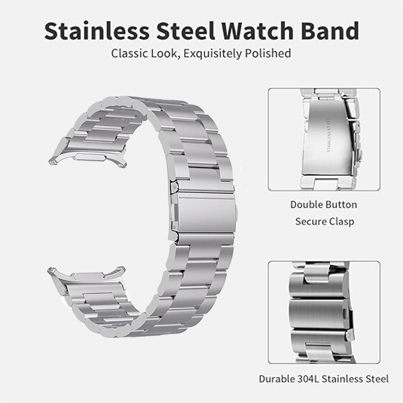 SAMSUNG สายโลหะสําหรับ ซัมซุง นาฬิกา7อัลตร้า47มิลลิเมตรสแตนเลสสายนาฬิกาข้อมือสําหรับ กาแลคซี ดู7อัลตร้า47มิลลิเมตรไม่มีช่องว่างโค้งปลายกําไลอุปก - รูปที่ 3