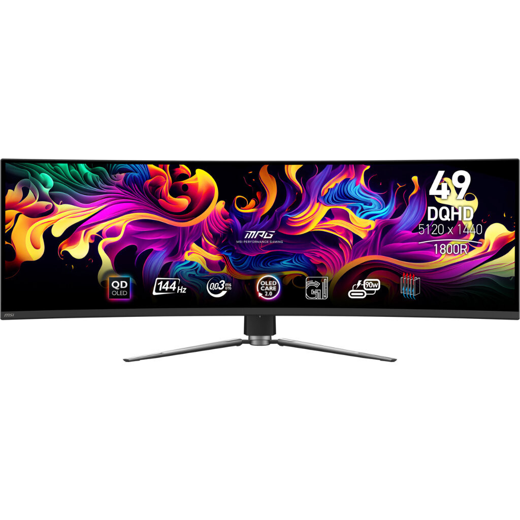 MSI MPG 491CQP QD-OLED 49" 32:9 144Hz, QD-OLED Curved 1800R Gaming Monitor