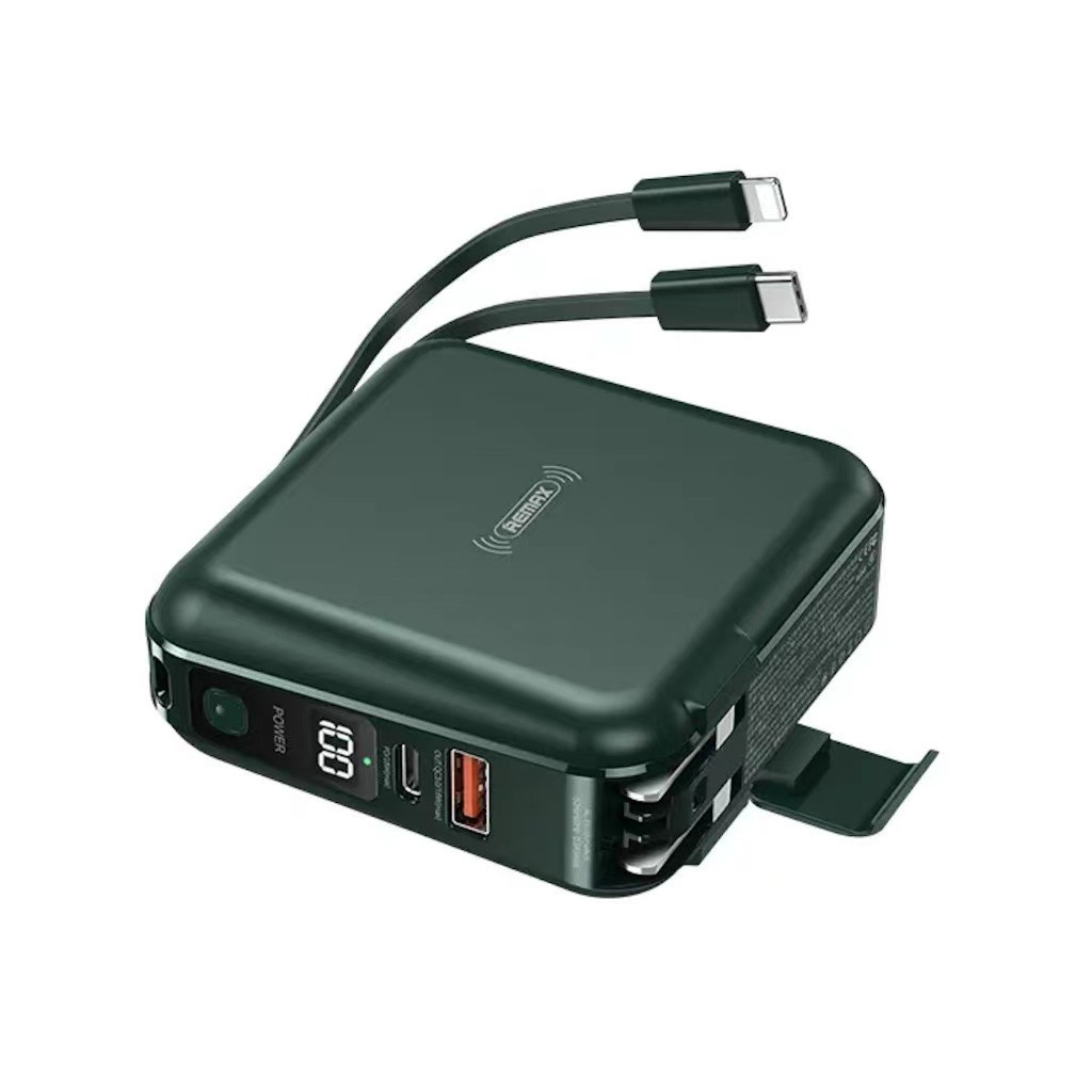 ชาร์จไว Remax ชาร์จเร็วแบบไร้สาย wireless 20W พาวเวอร์แบงค์ แบตเตอรี่สำรอง10000mAh RPP-145 All in on