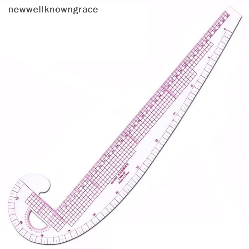 Newwellknowngrace มัลติฟังก์ชั่นพลาสติก French Curve เย็บไม้บรรทัด Easy Curve ไม้บรรทัดสําหรับ Knitters TH