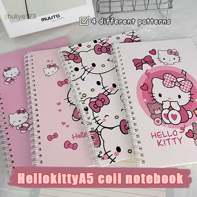 <zhuliye123>Sanrio Hello Kittyการ์ตูนโน๊ตบุ๊คA5 Coilโน๊ตบุ๊คนักเรียนการ์ตูนน่ารักโน๊ตบุ๊คโรงเรียนWrigเครื่องมือNice